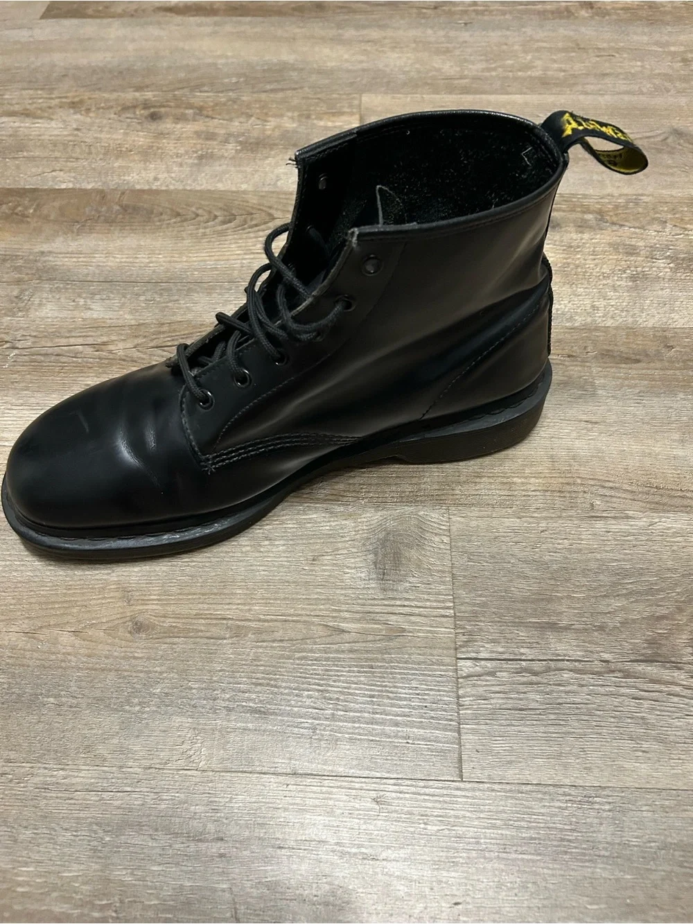 Dr. Martens Men Size 14 Black Leather Combat Lace-Up Ankle Boots Gothic Grunge